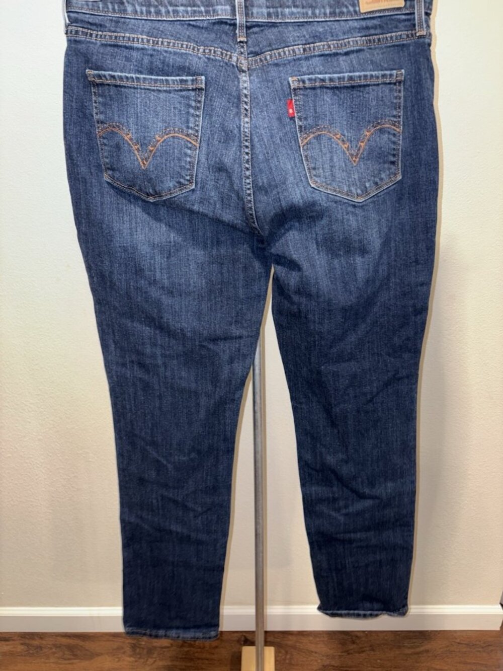 Levis 525 Perfect Waist  Straight Cut Jeans Women Size 36 x41 Stretch Denim - Picture 5 of 8